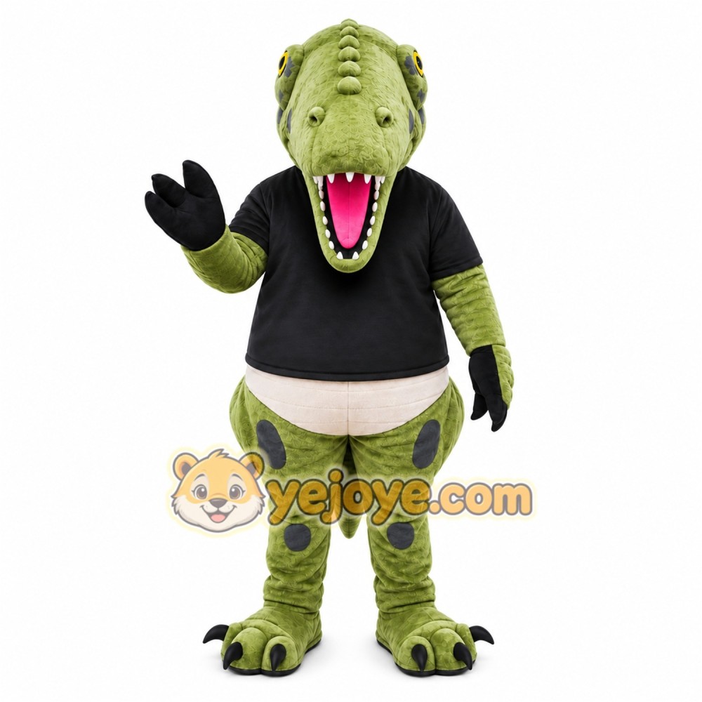 Green Dinosaur Mascot Costume Green Dinosaur Mascot Costume