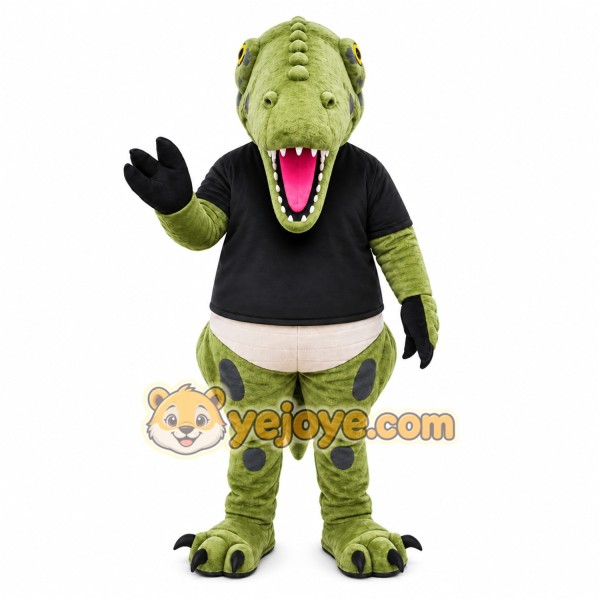 Green Dinosaur Mascot Costume