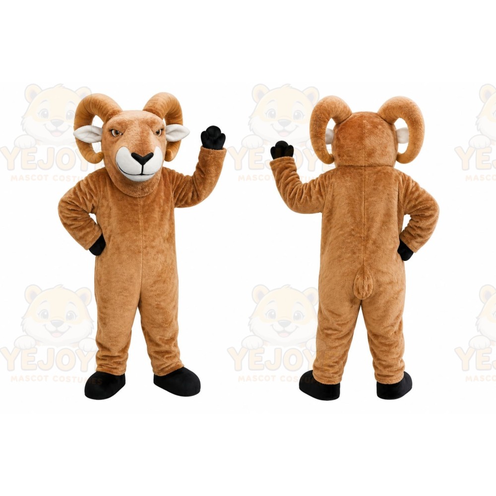 Brown Ram Mascot Costume