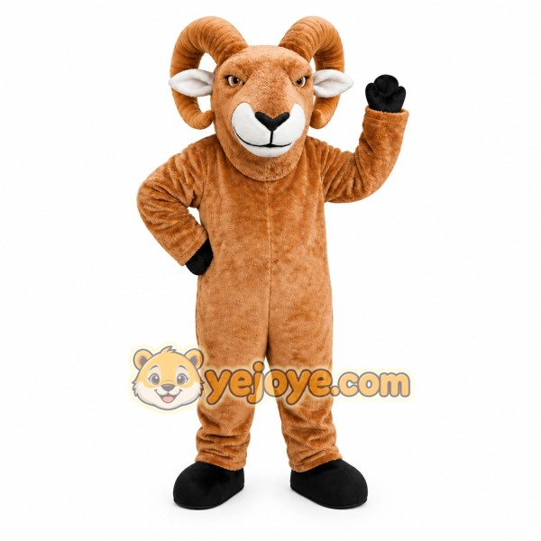 Brown Ram Mascot Costume Brown Ram Mascot Costume