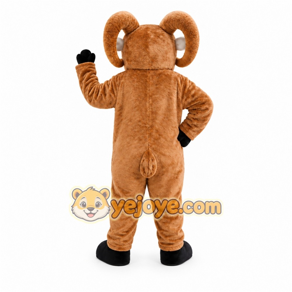 Brown Ram Mascot Costume Brown Ram Mascot Costume