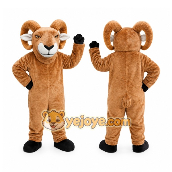 Brown Ram Mascot Costume