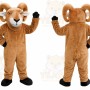 Brown Ram Mascot Costume