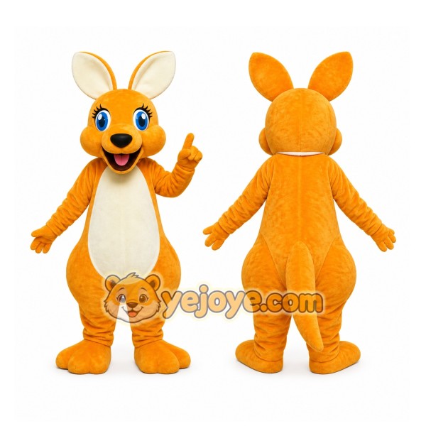 Orange Kangaroo Mascot Costume
