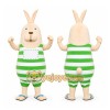 Green Striped Rabbit Mascot Costume