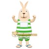 Green Striped Rabbit Mascot Costume