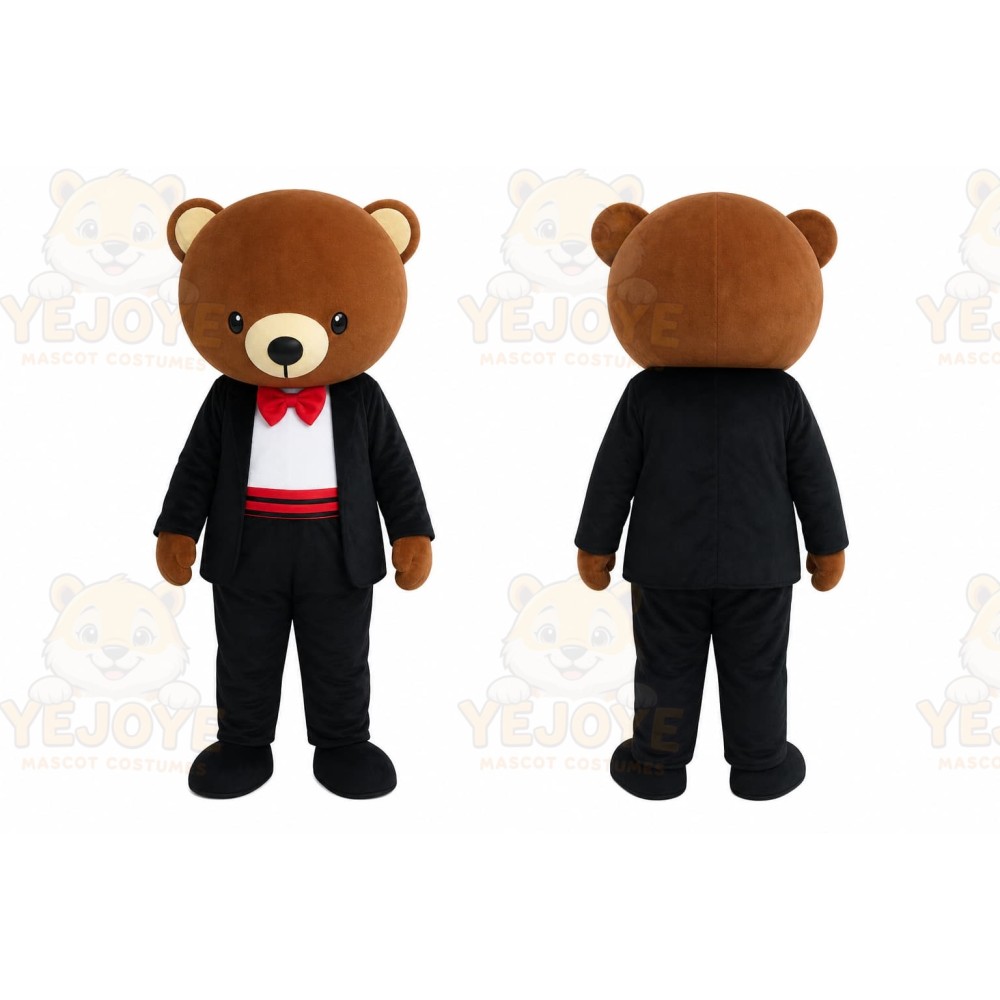 Tuxedo Bear Mascot Costume