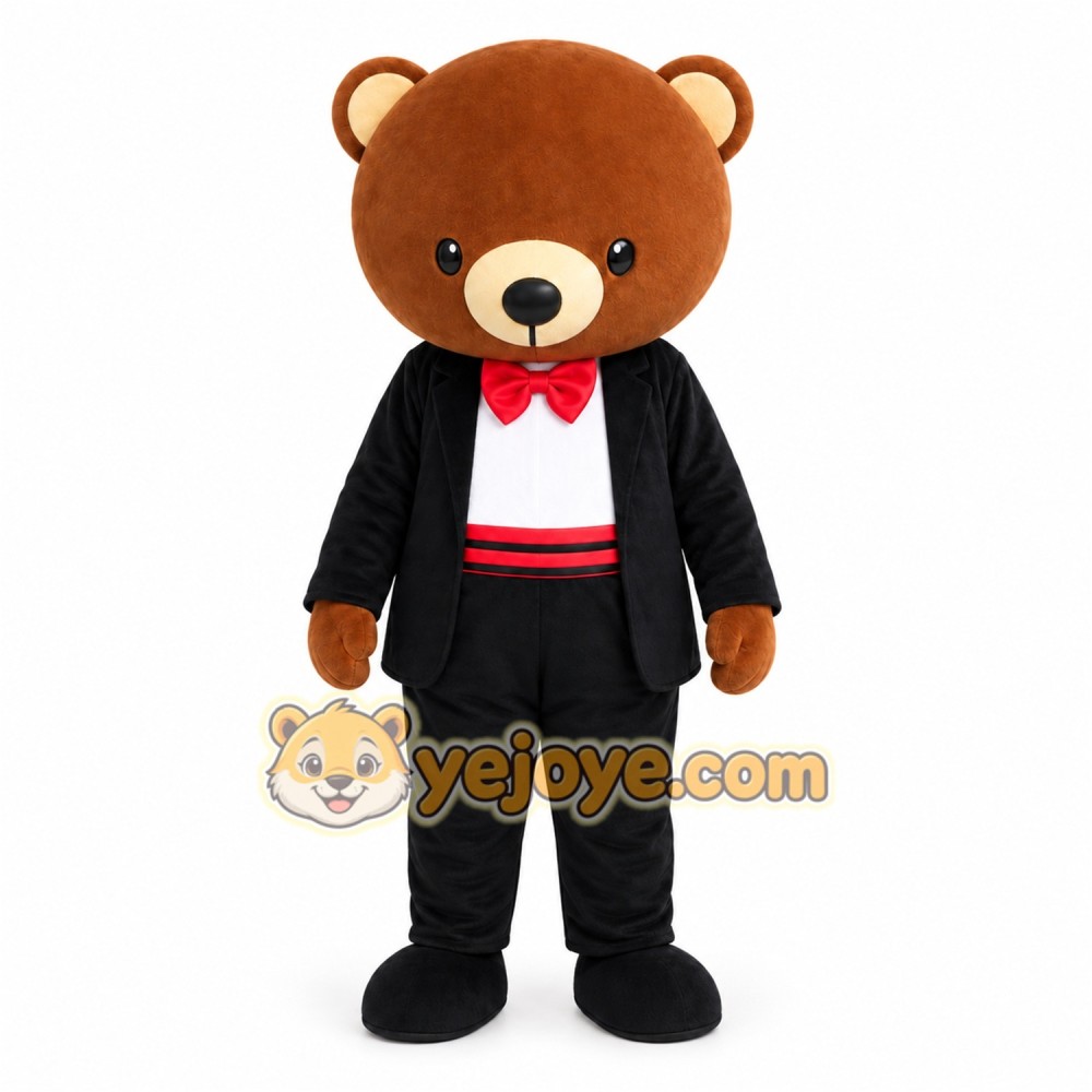 Tuxedo Bear Mascot Costume