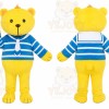 Yellow Bear Stripes Mascot Costume