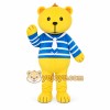 Yellow Bear Stripes Mascot Costume