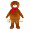 Brown Bear Scarf Mascot Costume Brown Bear Scarf Mascot Costume
