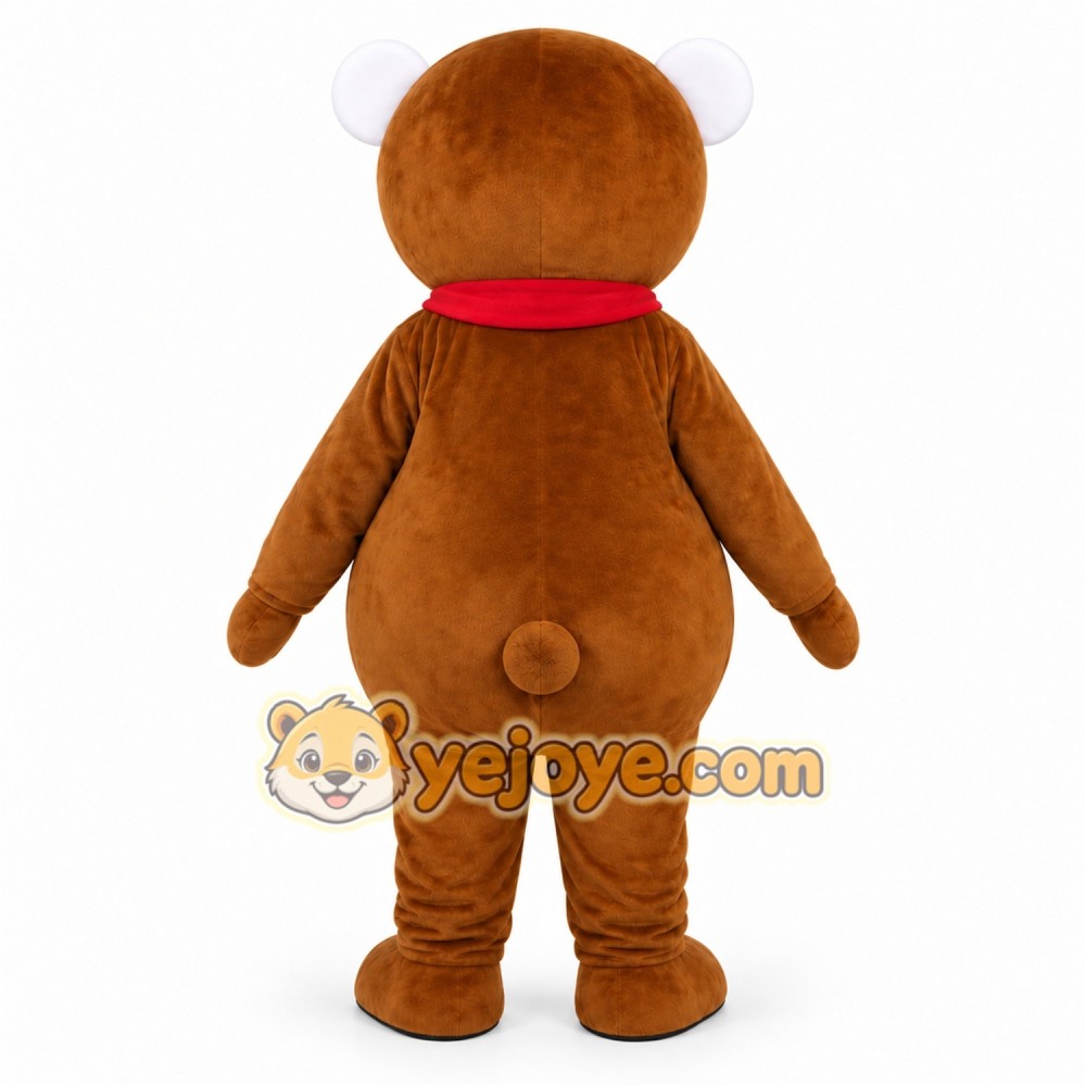 Brown Bear Scarf Mascot Costume Brown Bear Scarf Mascot Costume