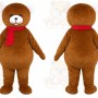 Brown Bear Scarf Mascot Costume