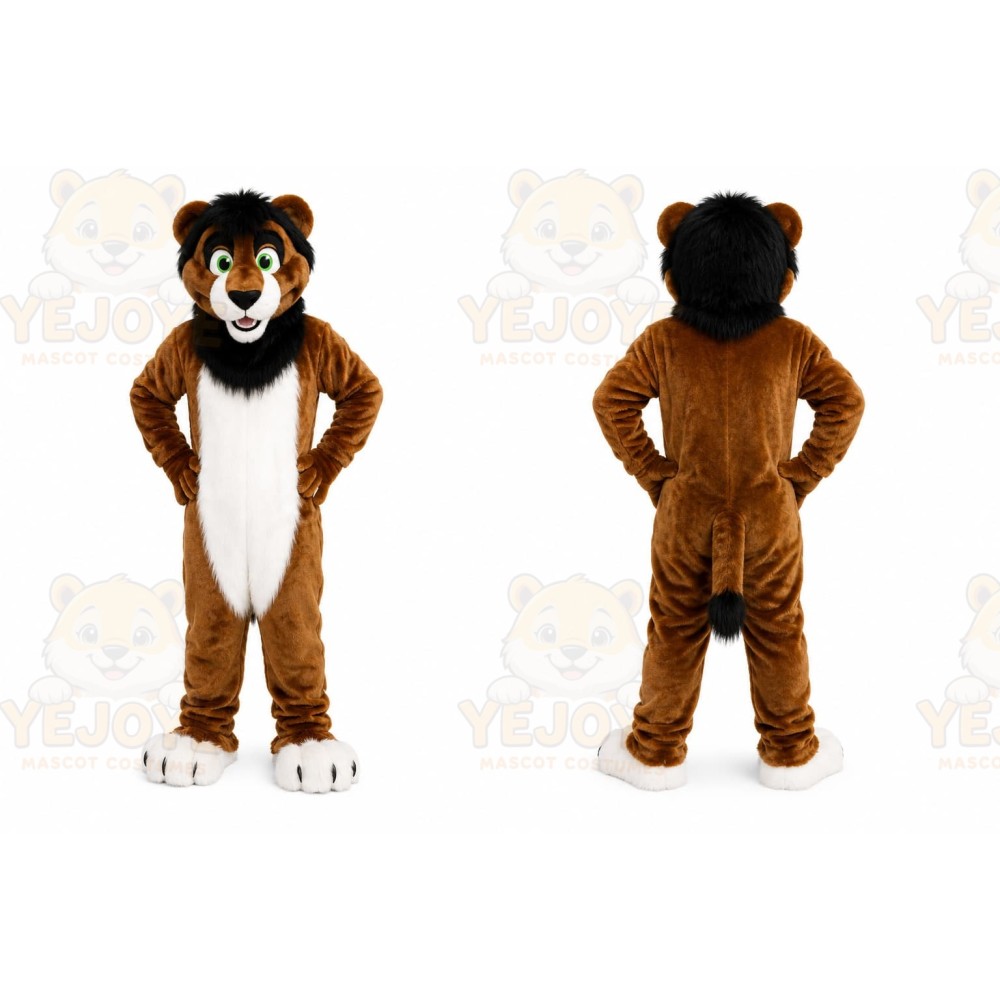 Brown Lion Mascot Costume