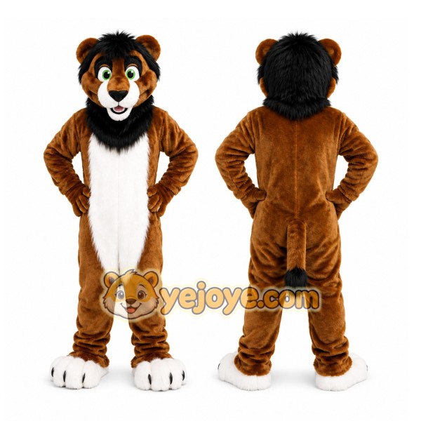 Brown Lion Mascot Costume
