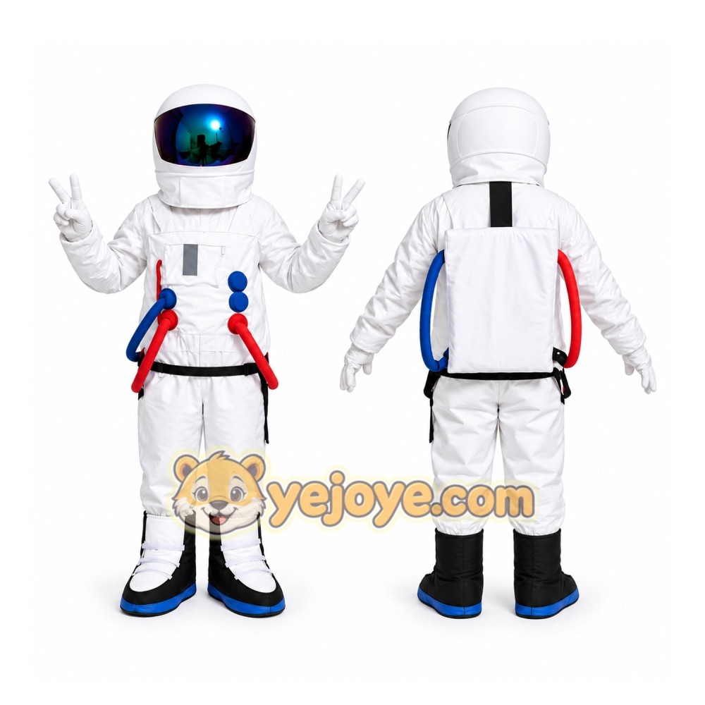 White Astronaut Mascot Costume White Astronaut Mascot Costume