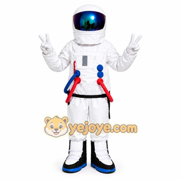 White Astronaut Mascot Costume
