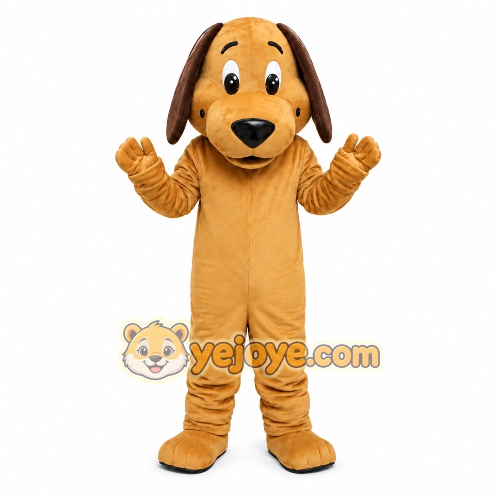Tan Puppy Mascot Costume Tan Puppy Mascot Costume