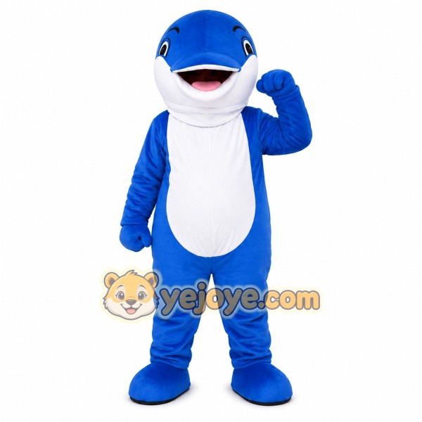 Blue Shark Mascot Costume Blue Shark Mascot Costume