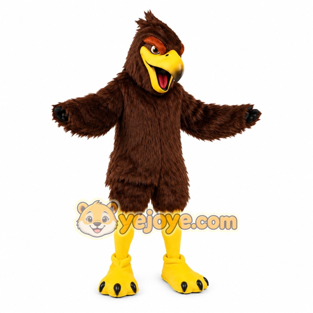 Brown Eagle Mascot Costume