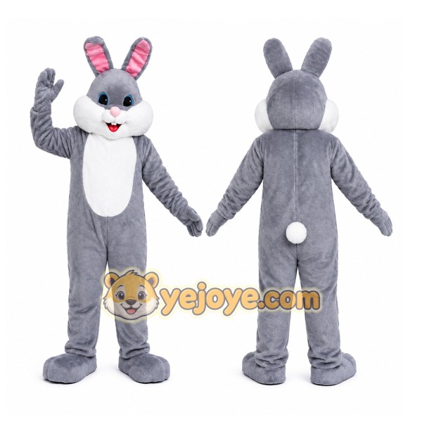 Gray Rabbit Mascot Costume