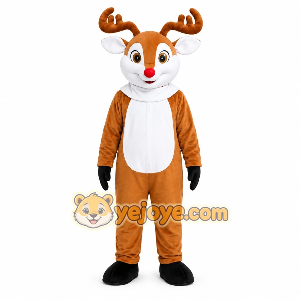 Brown Reindeer Mascot Costume Brown Reindeer Mascot Costume