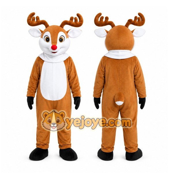 Brown Reindeer Mascot Costume