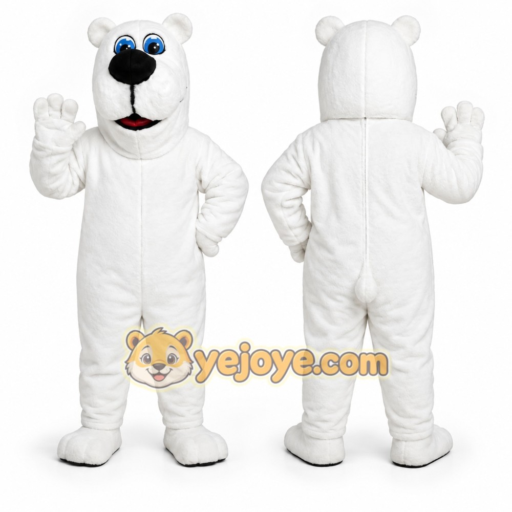 White Dog Mascot Costume White Dog Mascot Costume
