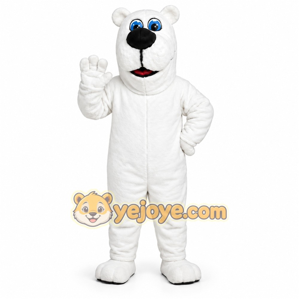 White Dog Mascot Costume White Dog Mascot Costume