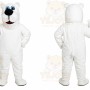 White Dog Mascot Costume