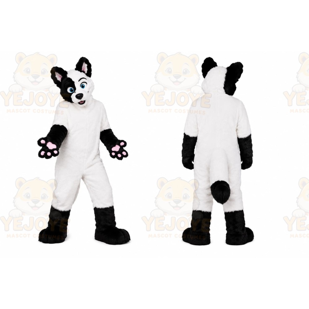 Black White Dog Mascot Costume