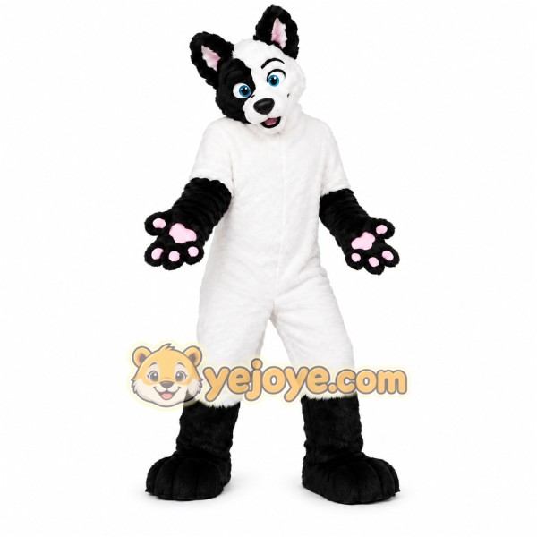 Black White Dog Mascot Costume