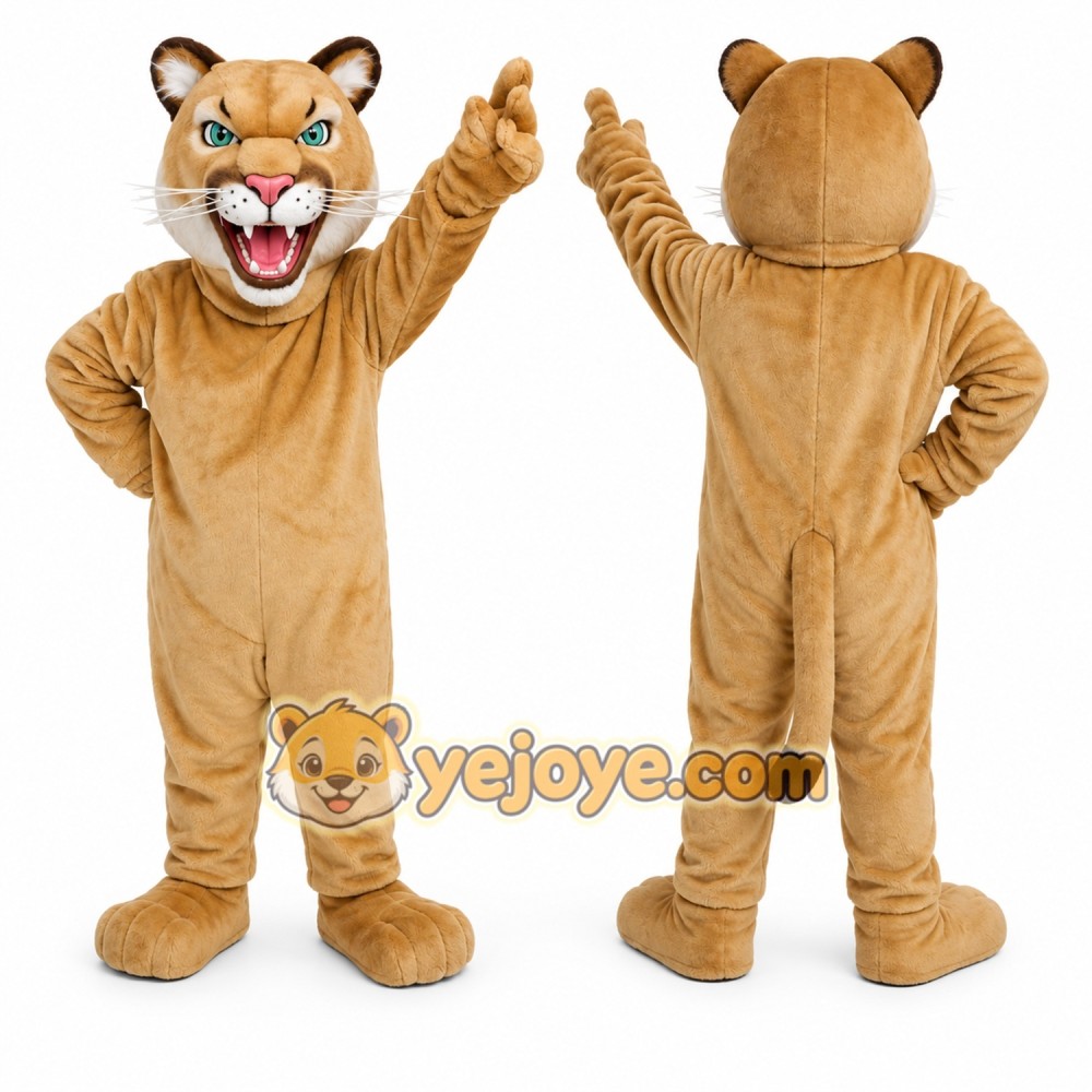 Tan Lion Mascot Costume Tan Lion Mascot Costume