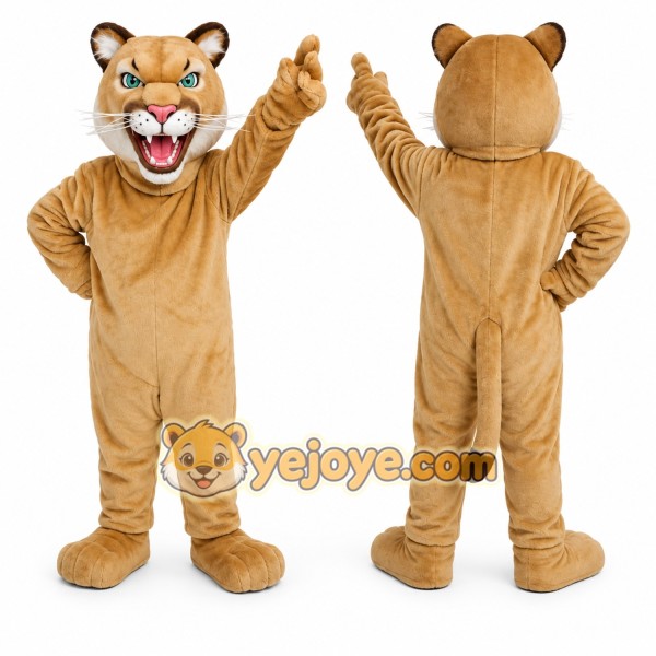 Tan Lion Mascot Costume