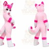 Pink Cat Mascot Costume