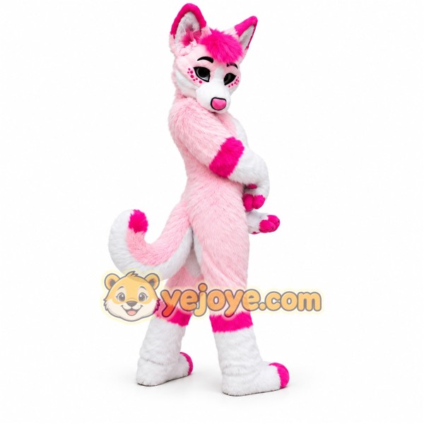 Pink Cat Mascot Costume Pink Cat Mascot Costume