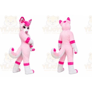 Pink Cat Mascot Costume