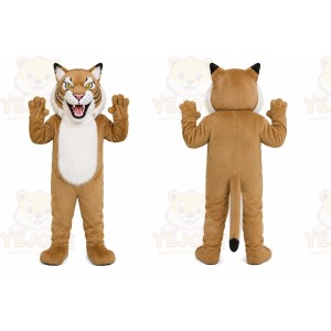 Tan Lion Mascot Costume