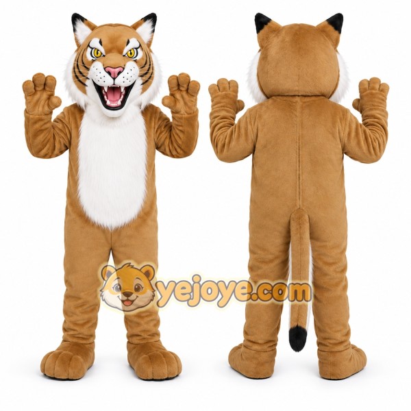 Tan Lion Mascot Costume