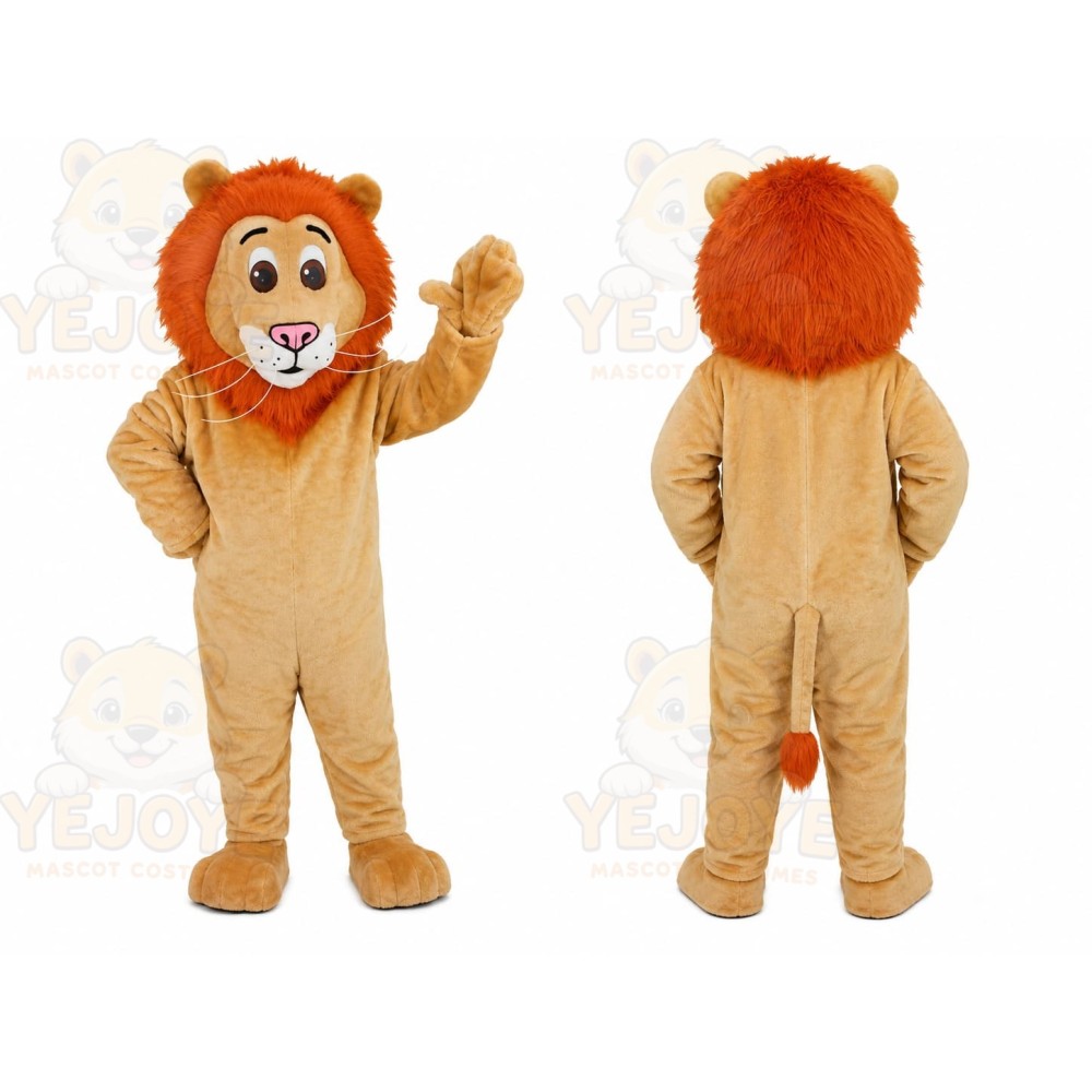 Orange Lion Mascot Costume