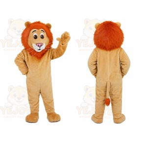 Orange Lion Mascot Costume