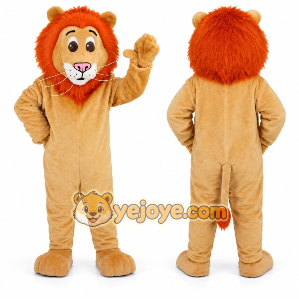 Orange Lion Mascot Costume