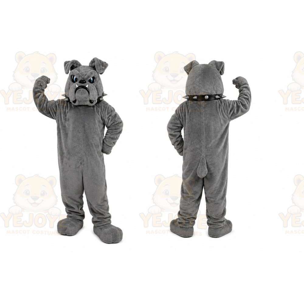 Gray Dog Mascot Costume