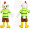 Green Rooster Mascot Costume