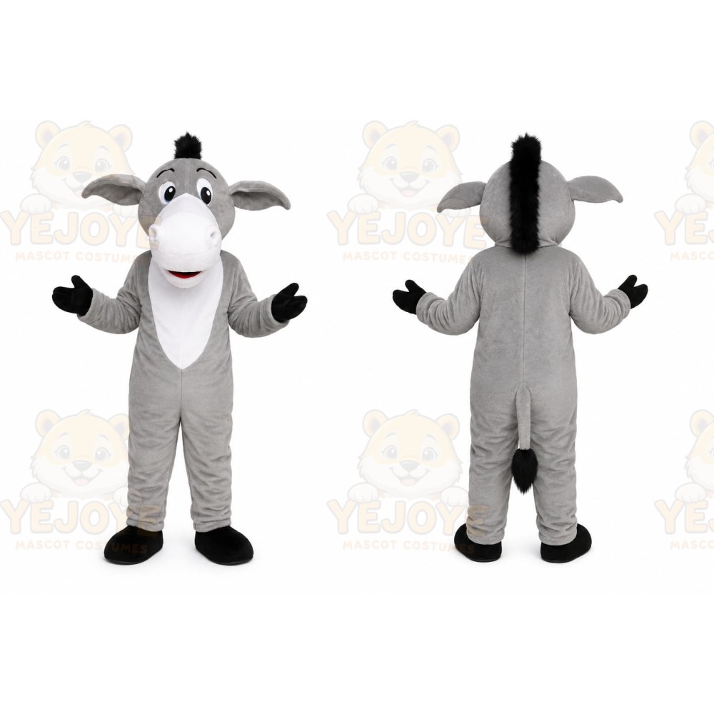 Gray Donkey Mascot Costume