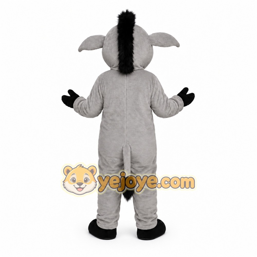 Gray Donkey Mascot Costume Gray Donkey Mascot Costume