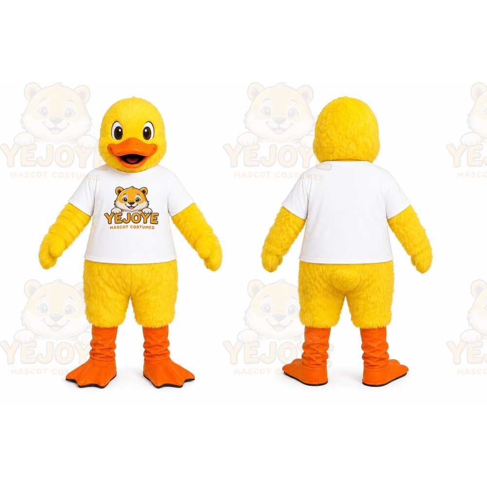 Yellow Duck Shirt Mascot Costume