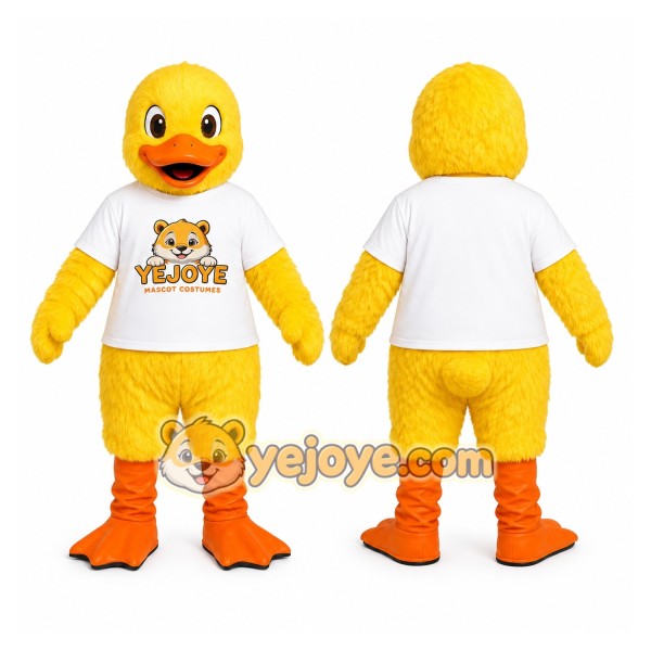 Yellow Duck Shirt Mascot Costume