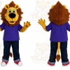 Lion Purple Shirt Mascot Costume