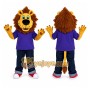 Lion Purple Shirt Mascot Costume